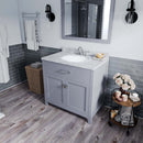 Modern Fittings Caroline 36" Single Bath Vanity with Marble Top and Round Sink