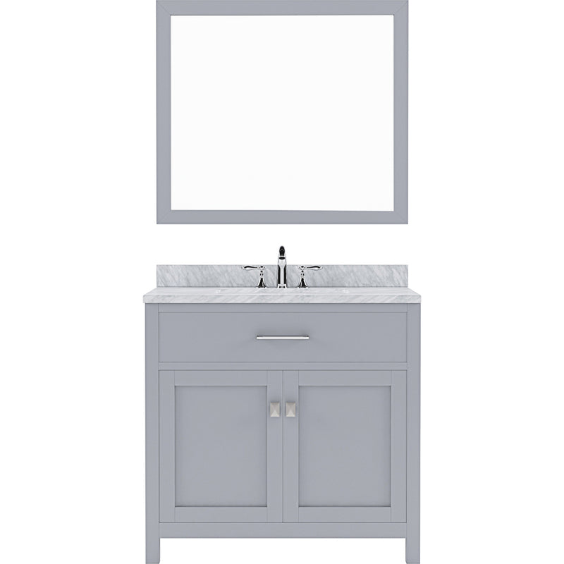 Modern Fittings Caroline 36" Single Bath Vanity with Marble Top and Round Sink