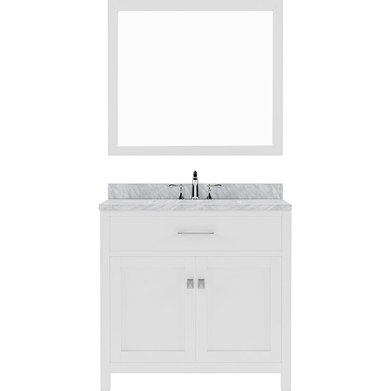 Modern Fittings Caroline 36" Single Bath Vanity with Marble Top and Round Sink Faucet