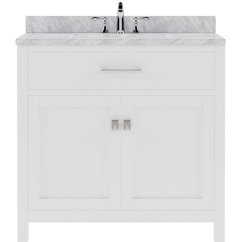 Modern Fittings Caroline 36" Single Bath Vanity with Marble Top and Square Sink