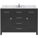 Modern Fittings Caroline 48" Single Bath Vanity with Calacatta Quartz Top and Round Sink