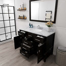 Modern Fittings Caroline 48" Single Bath Vanity with Calacatta Quartz Top and Round Sink