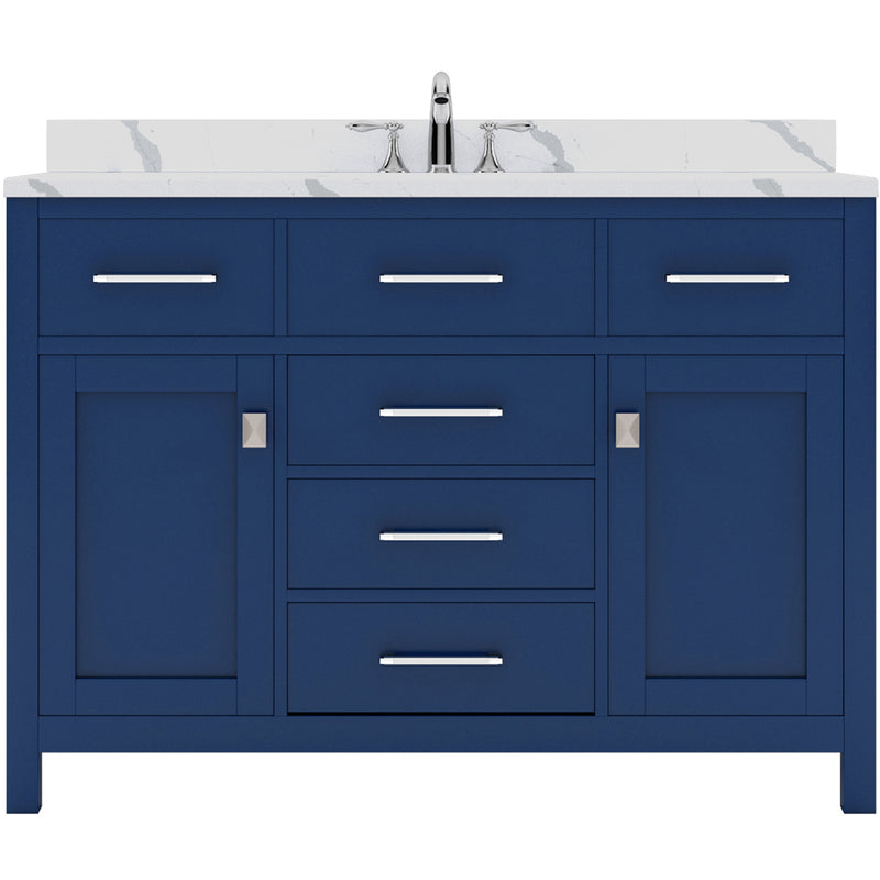 Modern Fittings Caroline 48" Single Bath Vanity with Calacatta Quartz Top and Round Sink