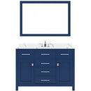 Modern Fittings Caroline 48" Single Bath Vanity with Calacatta Quartz Top and Round Sink