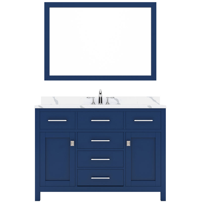 Modern Fittings Caroline 48" Single Bath Vanity with Calacatta Quartz Top and Round Sink