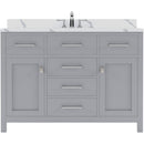 Modern Fittings Caroline 48" Single Bath Vanity with Calacatta Quartz Top and Round Sink