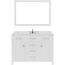 Modern Fittings Caroline 48" Single Bath Vanity with Calacatta Quartz Top and Round Sink