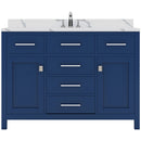 Modern Fittings Caroline 48" Single Bath Vanity with Calacatta Quartz Top and Square Sink