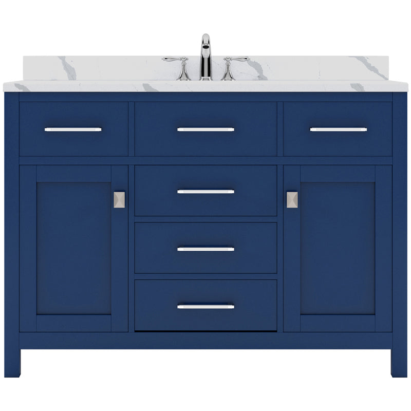 Modern Fittings Caroline 48" Single Bath Vanity with Calacatta Quartz Top and Square Sink