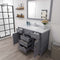 Modern Fittings Caroline 48" Single Bath Vanity with Calacatta Quartz Top and Square Sink