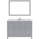 Modern Fittings Caroline 48" Single Bath Vanity with Calacatta Quartz Top and Square Sink