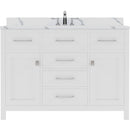 Modern Fittings Caroline 48" Single Bath Vanity with Calacatta Quartz Top and Square Sink