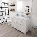 Modern Fittings Caroline 48" Single Bath Vanity with Calacatta Quartz Top and Square Sink