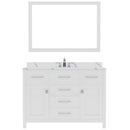 Modern Fittings Caroline 48" Single Bath Vanity with Calacatta Quartz Top and Square Sink Faucet