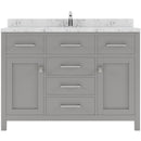 Modern Fittings Caroline 48" Single Bath Vanity with Cultured Marble Quartz Top and Round Sink