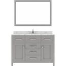 Modern Fittings Caroline 48" Single Bath Vanity with Cultured Marble Quartz Top and Round Sink