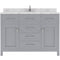 Modern Fittings Caroline 48" Single Bath Vanity with Cultured Marble Quartz Top and Round Sink