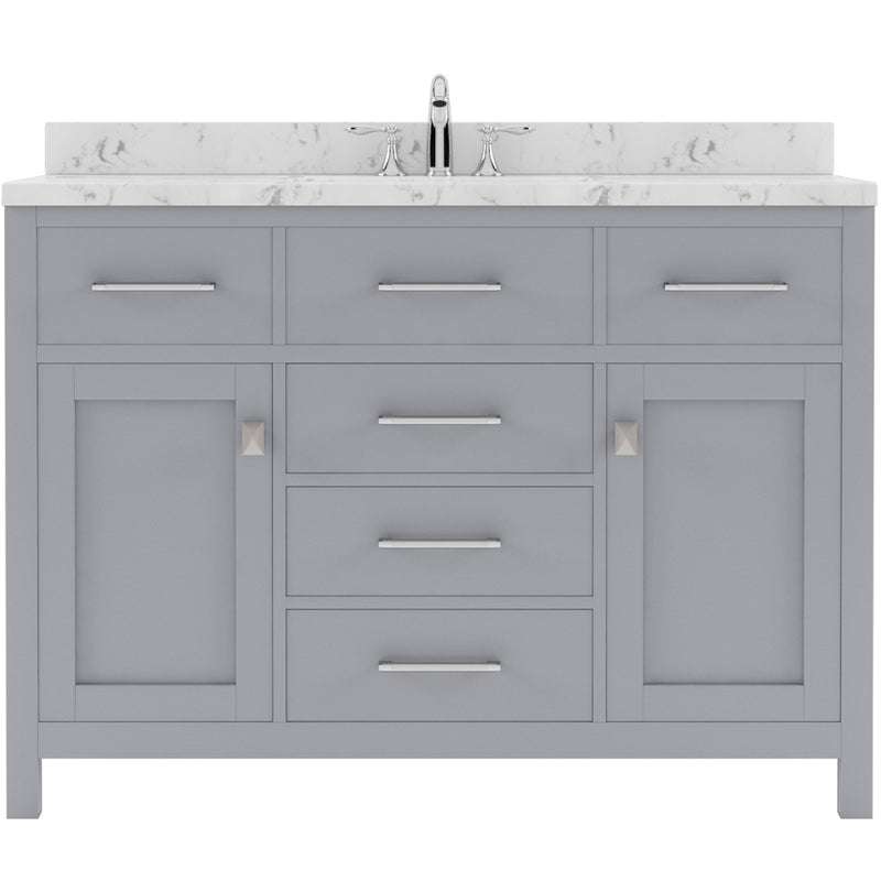 Modern Fittings Caroline 48" Single Bath Vanity with Cultured Marble Quartz Top and Round Sink