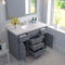 Modern Fittings Caroline 48" Single Bath Vanity with Cultured Marble Quartz Top and Round Sink Faucet