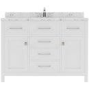 Modern Fittings Caroline 48" Single Bath Vanity with Cultured Marble Quartz Top and Round Sink