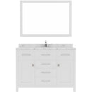 Modern Fittings Caroline 48" Single Bath Vanity with Cultured Marble Quartz Top and Round Sink