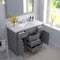 Modern Fittings Caroline 48" Single Bath Vanity with Cultured Marble Quartz Top and Square Sink