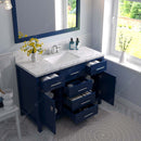 Modern Fittings Caroline 48" Single Bath Vanity with Cultured Marble Quartz Top and Square Sink