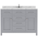 Modern Fittings Caroline 48" Single Bath Vanity with Cultured Marble Quartz Top and Square Sink