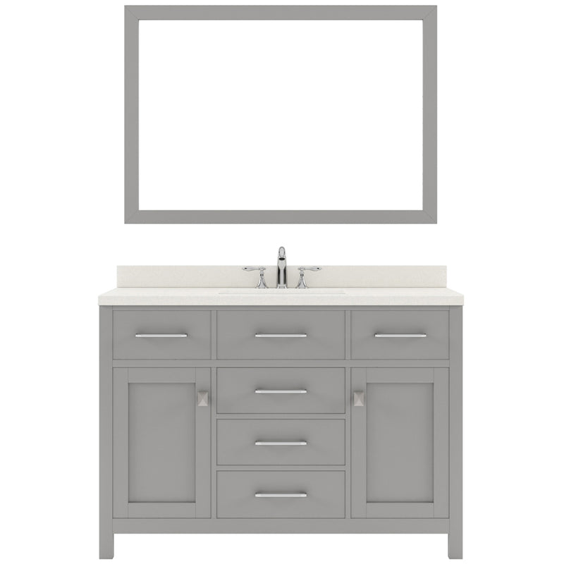 Modern Fittings Caroline 48" Single Bath Vanity with Quartz Top and Round Sink Faucet