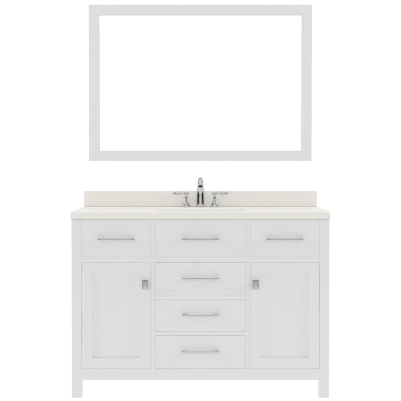 Modern Fittings Caroline 48" Single Bath Vanity with Quartz Top and Round Sink Faucet