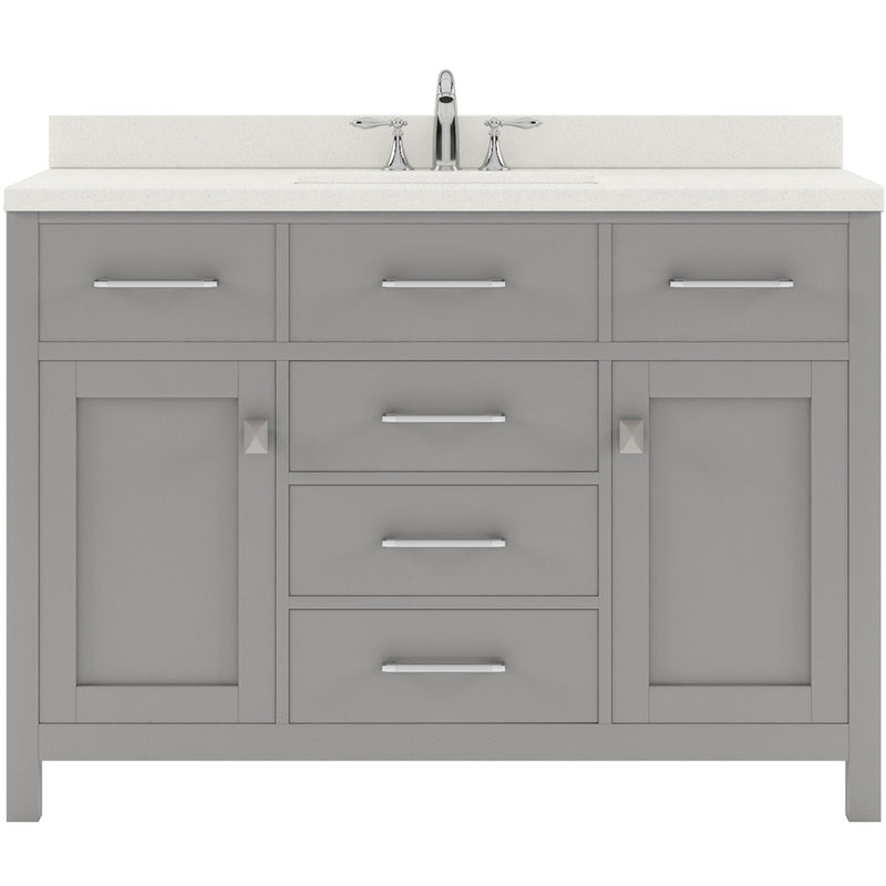 Modern Fittings Caroline 48" Single Bath Vanity with Quartz Top and Square Sink