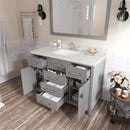 Modern Fittings Caroline 48" Single Bath Vanity with Quartz Top and Square Sink