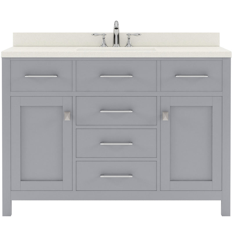 Modern Fittings Caroline 48" Single Bath Vanity with Quartz Top and Square Sink