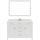 Modern Fittings Caroline 48" Single Bath Vanity with Quartz Top and Square Sink Faucet