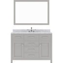 Modern Fittings Caroline 48" Single Bath Vanity with Marble Top and Round Sink Faucet