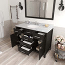 Modern Fittings Caroline 48" Single Bath Vanity with Marble Top and Round Sink Faucet