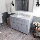 Modern Fittings Caroline 48" Single Bath Vanity with Marble Top and Round Sink Faucet