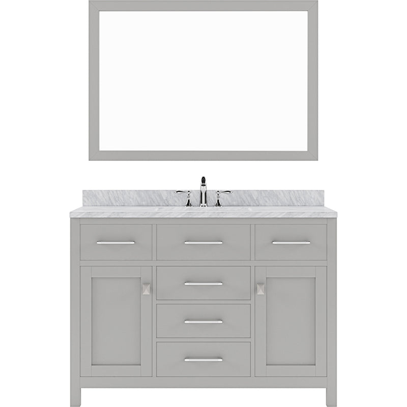 Modern Fittings Caroline 48" Single Bath Vanity with Marble Top and Square Sink Faucet