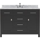 Modern Fittings Caroline 48" Single Bath Vanity with Marble Top and Square Sink