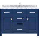 Modern Fittings Caroline 48" Single Bath Vanity with Marble Top and Square Sink