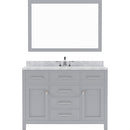 Modern Fittings Caroline 48" Single Bath Vanity with Marble Top and Square Sink Faucet