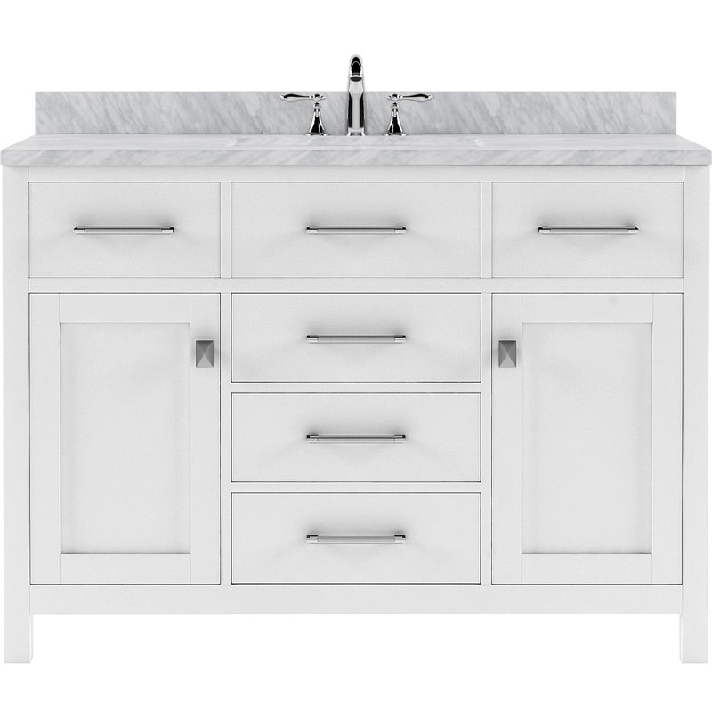 Modern Fittings Caroline 48" Single Bath Vanity with Marble Top and Square Sink