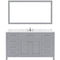 Modern Fittings Caroline 60" Single Bath Vanity with Calacatta Quartz Top and Round Sink