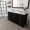 Modern Fittings Caroline 60" Single Bath Vanity with Calacatta Quartz Top and Square Sink