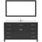 Modern Fittings Caroline 60" Single Bath Vanity with Calacatta Quartz Top and Square Sink Faucet