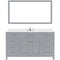 Modern Fittings Caroline 60" Single Bath Vanity with Calacatta Quartz Top and Square Sink