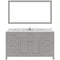 Modern Fittings Caroline 60" Single Bath Vanity with Cultured Marble Quartz Top and Round Sink Faucet