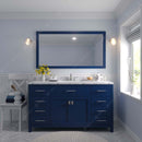 Modern Fittings Caroline 60" Single Bath Vanity with Cultured Marble Quartz Top and Round Sink Faucet