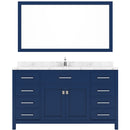 Modern Fittings Caroline 60" Single Bath Vanity with Cultured Marble Quartz Top and Round Sink