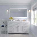 Modern Fittings Caroline 60" Single Bath Vanity with Cultured Marble Quartz Top and Round Sink